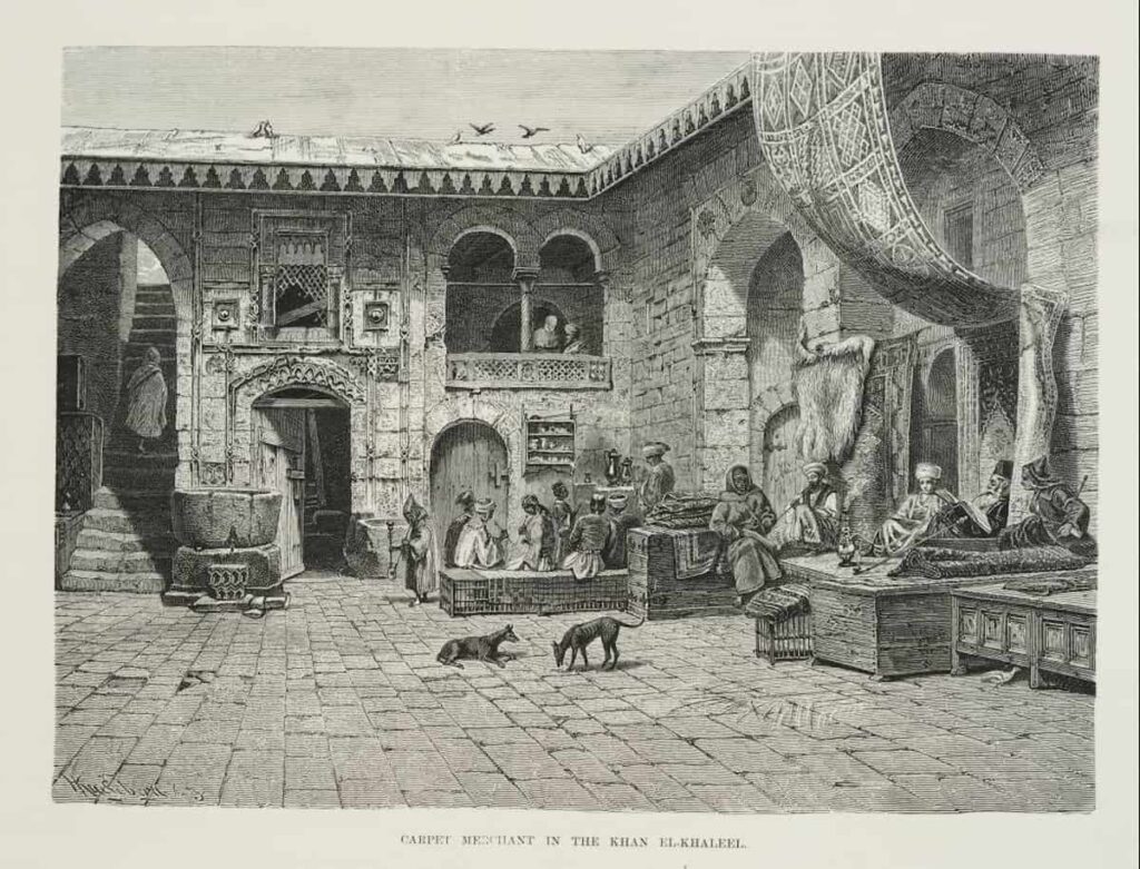 Carpet Merchant in the Khan el Khaleel (1878) TIMEA