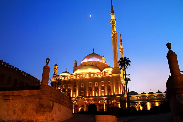 night shot in citadel of saladin Cairo Egypt
