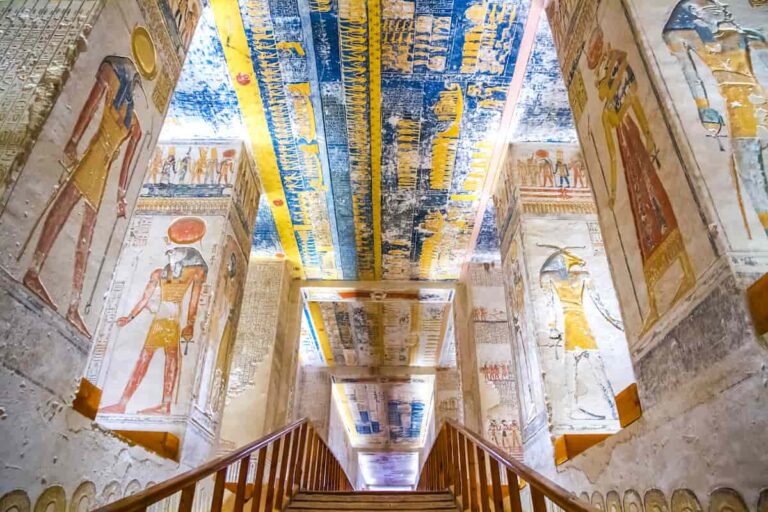 Hieroglyphics at Valley of the Kings, Luxor, Egypt.