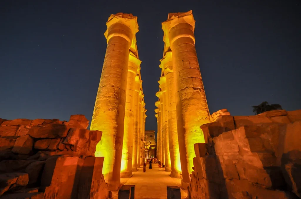 Huge Columns in East Bank of Luxor 