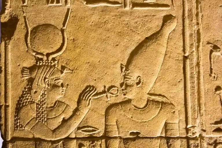 A royal scene engraved in the walls of Philae Temple