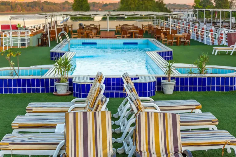 Sun deck onboard Solaris Nile Cruise