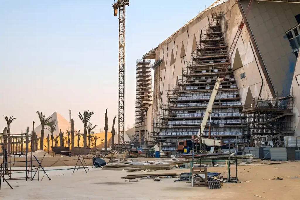 The Grand Egyptian Museum (GEM) under construction