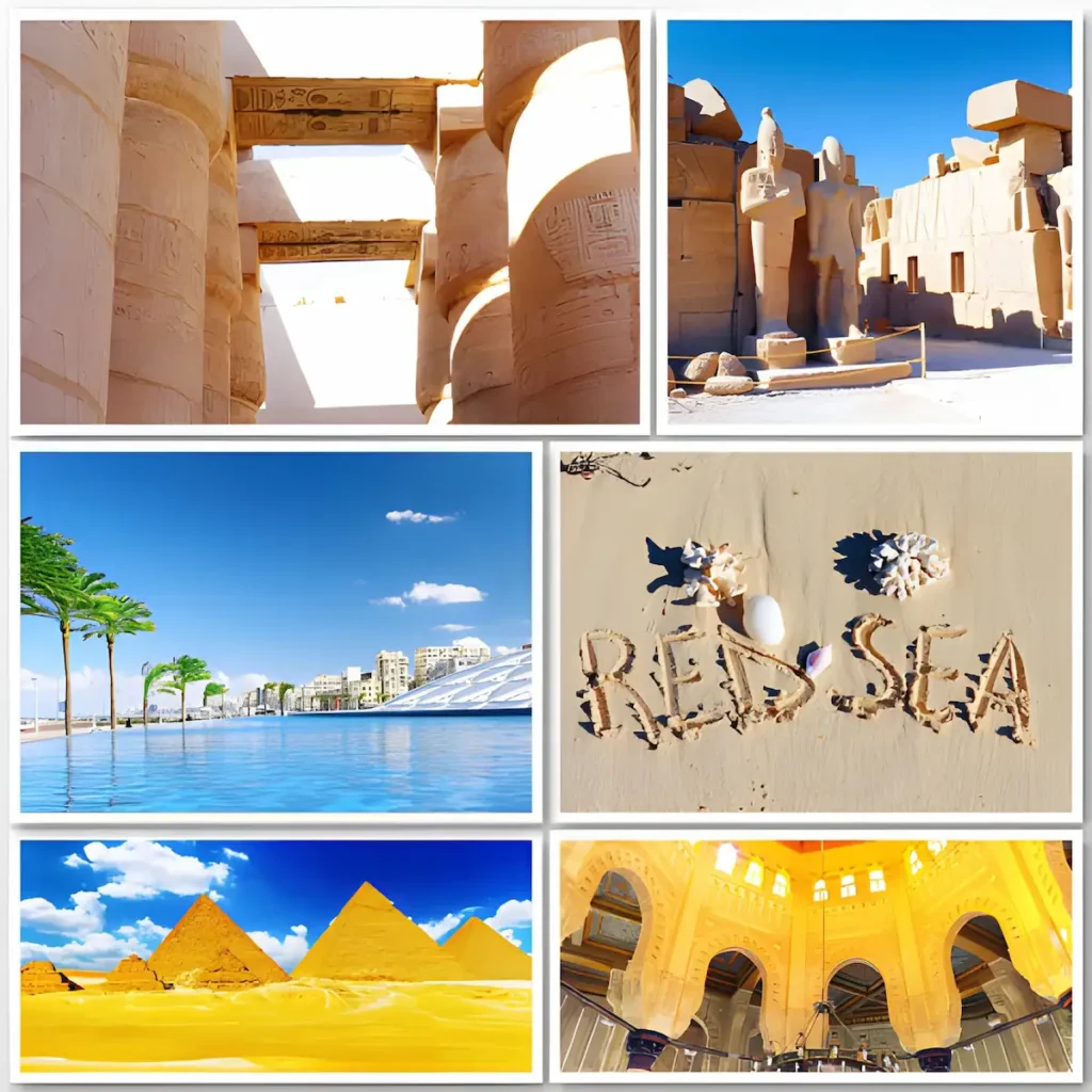Collage of beautiful Egypt . Africa Collage of beautiful Egypt