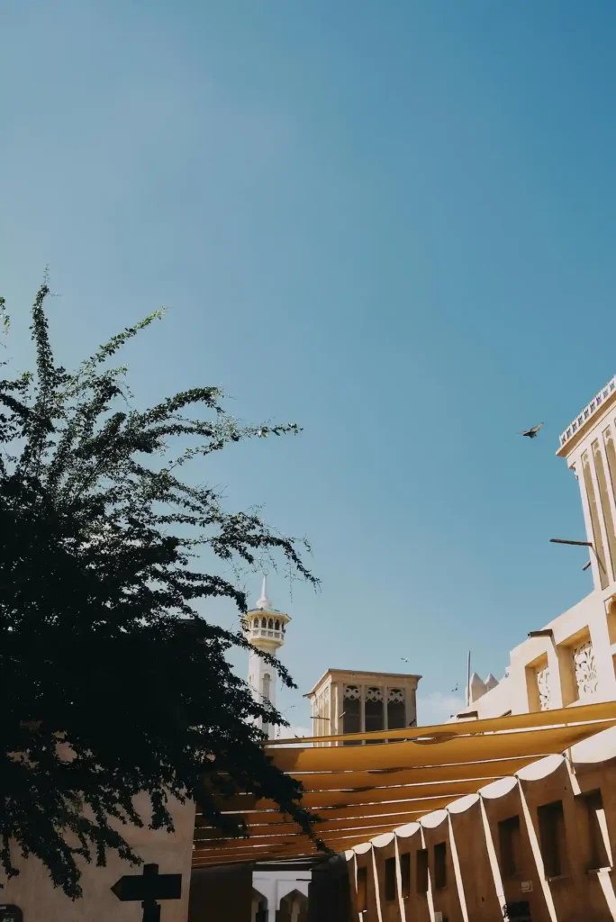 Clear Sky over Buildings and Tree in Dubai Museum Al Fahidi Fort
