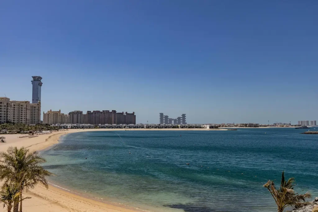 Scenic View of Palm Jumeirah Beach in Dubai