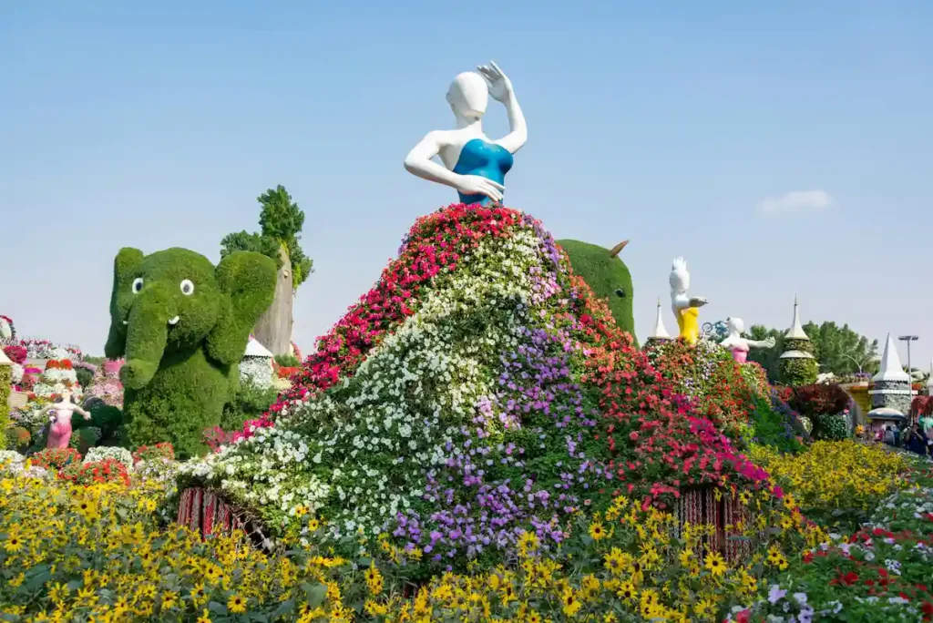 Figure in Flowers in dubai garden miracle